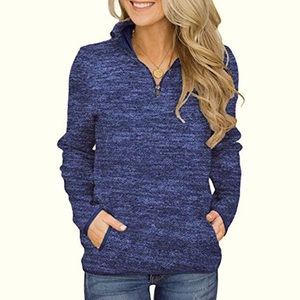 ☺️Artfish Cozy Quarter Zip Casual Pullover Lightweight Fleece w/Pockets☺️~lg NWT